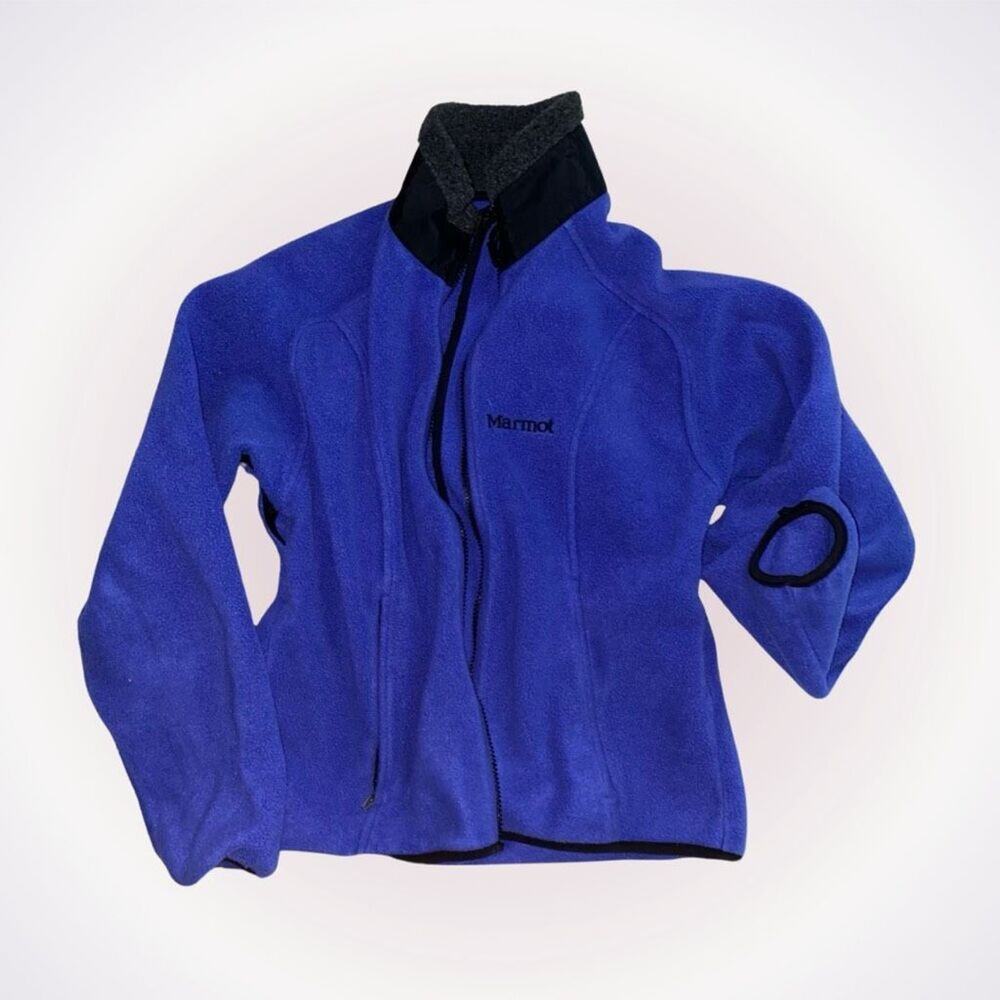Marmot Royal Blue Vintage Front Zip Polartec Fleece | Sz M